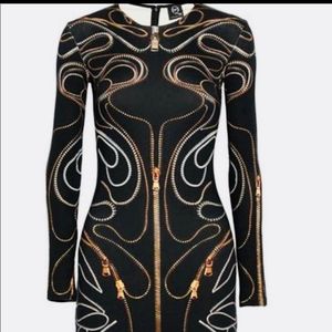 ALEXANDER MCQUEEN - ZIPPER PRINT DRESS XS